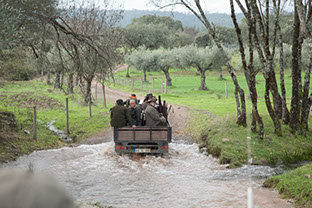 chasseurs en pick-up